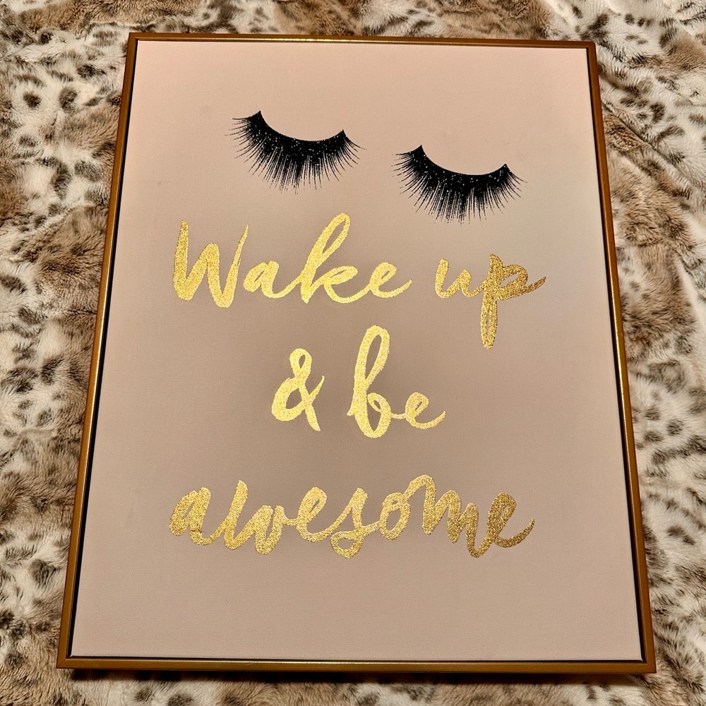 Gold and Black Inspirational Wall Art